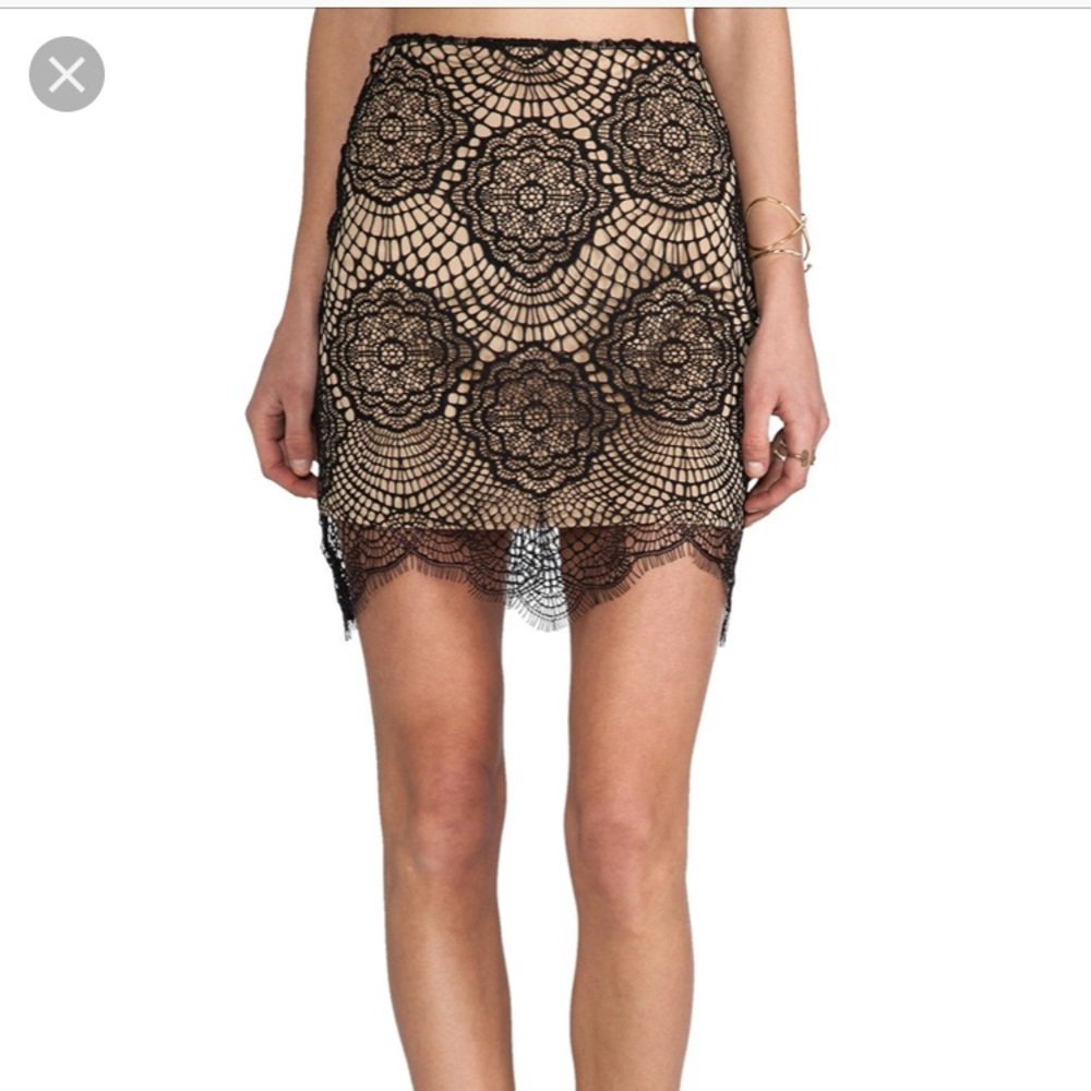 for love and lemons grace lace skirt
